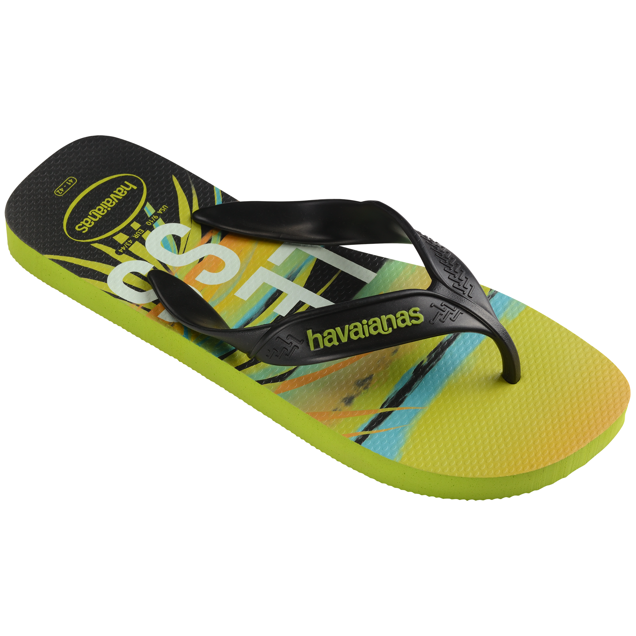 Ciabatte infradito da uomo gialle con stampa sulla suola Havaianas Surf, Brand, SKU p422000310, Immagine 0